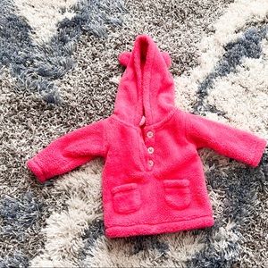 Carters newborn pink fuzzy jacket with hood